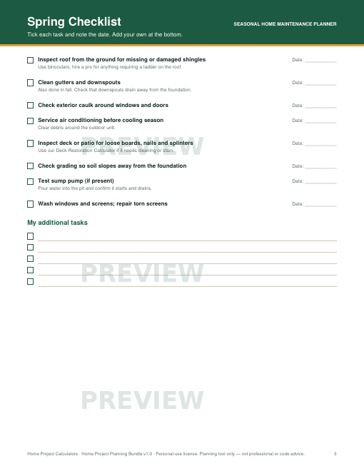 Preview: Spring home maintenance checklist